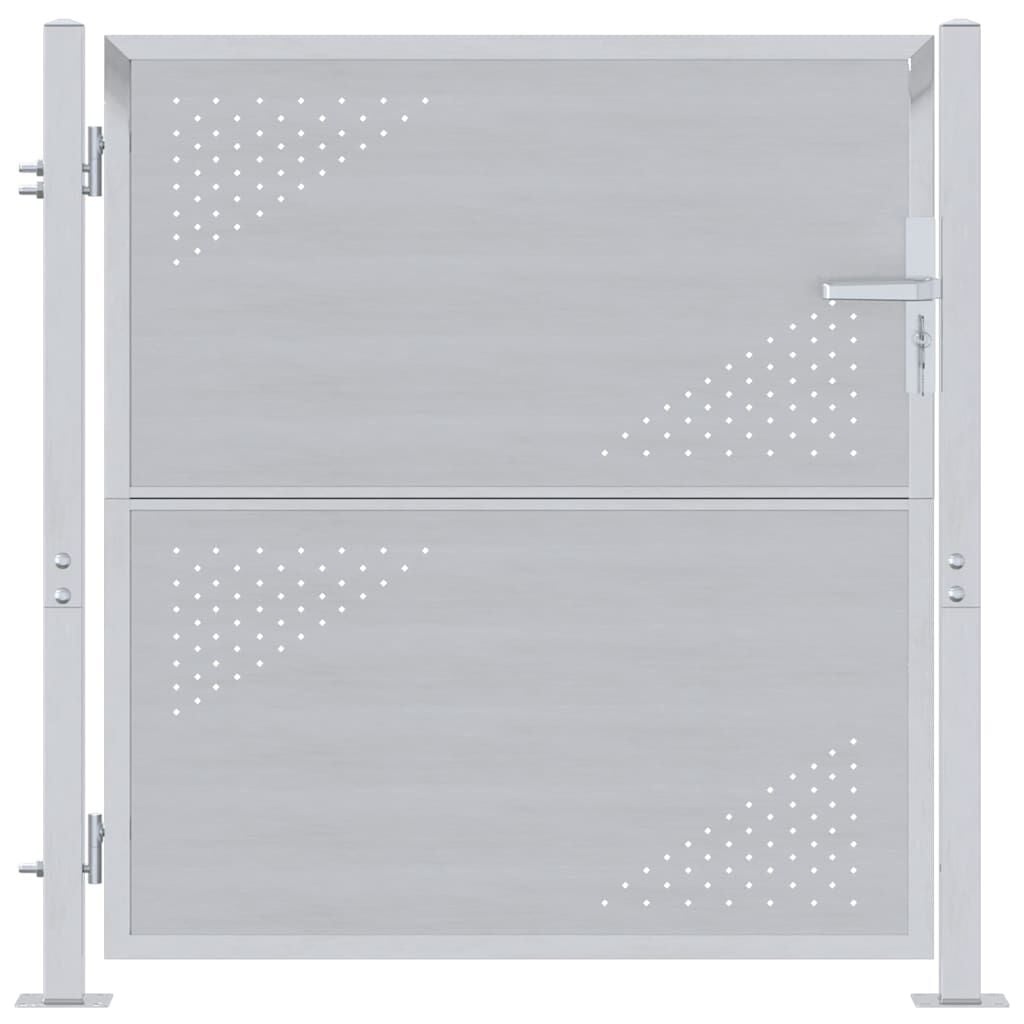VidaXL Tuinpoort RVS Zilver 96x100 cm - 55% Korting