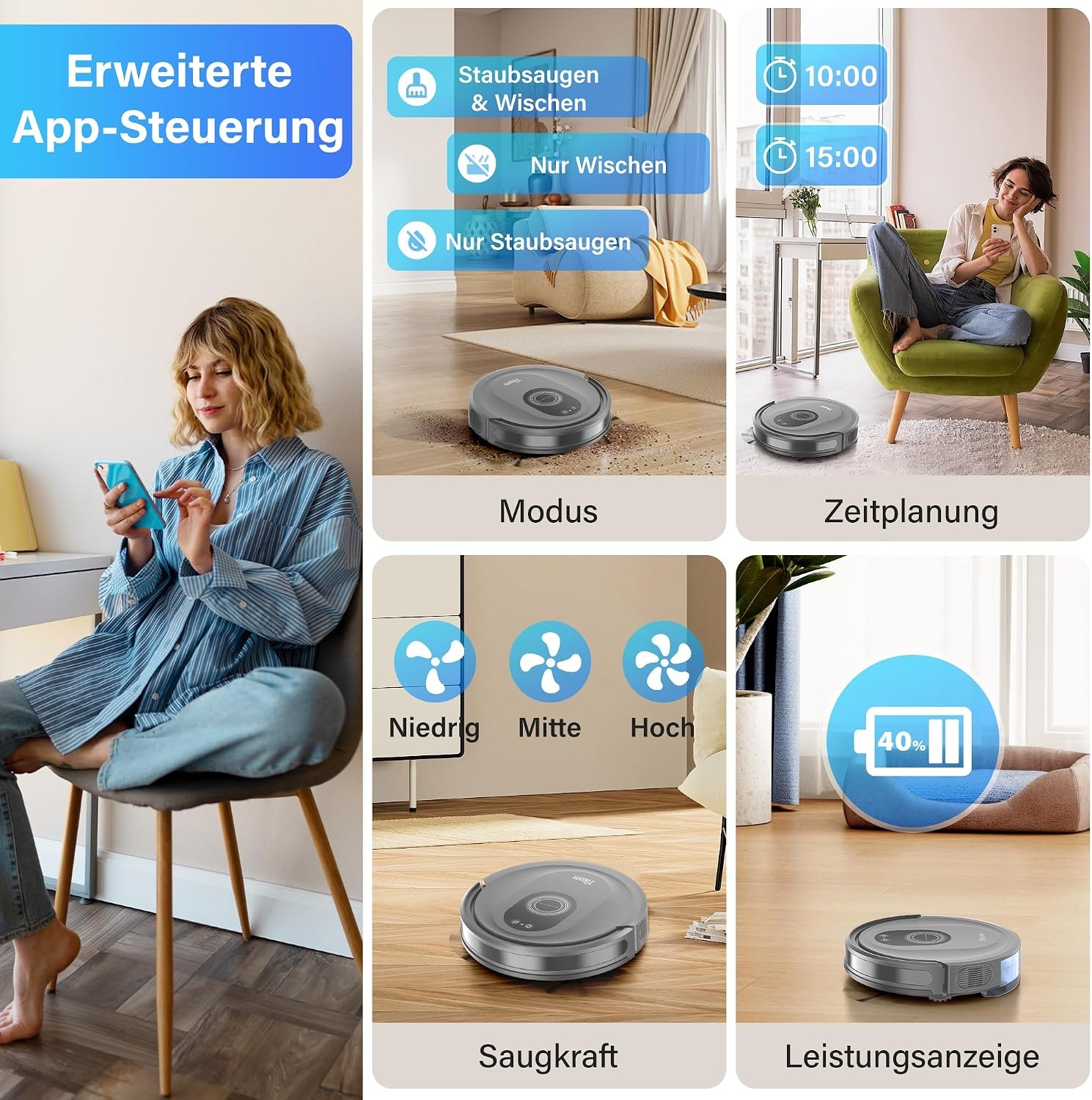 Tikom G8000 Pro Robotstofzuiger met Dweilfunctie - 35% Korting!