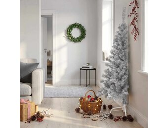 Roze Halve Kunstkerstboom 150cm met Standaard - 78% Korting!