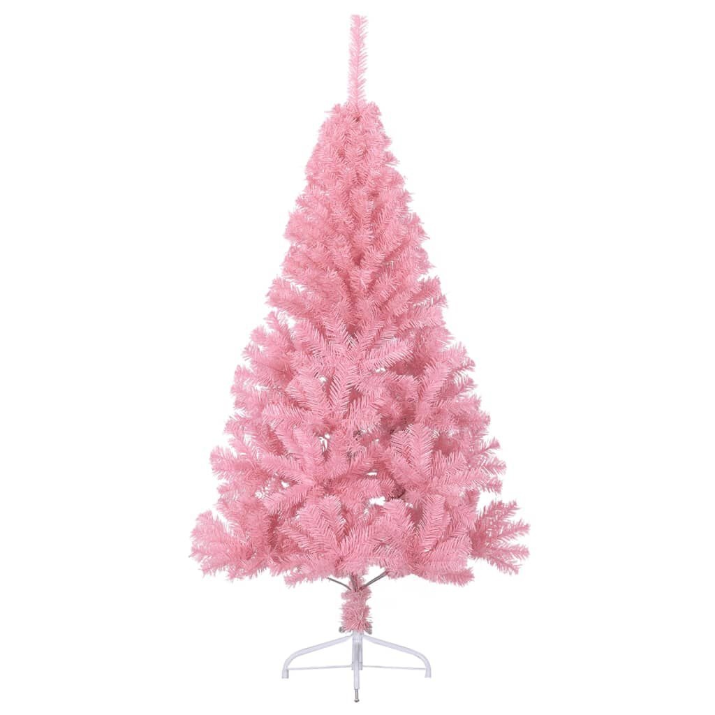 Roze Halve Kunstkerstboom 150cm met Standaard - 78% Korting!