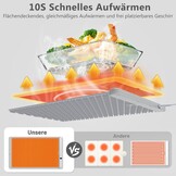 WochiTV Warmhoudplaat Grijs - 34% Korting