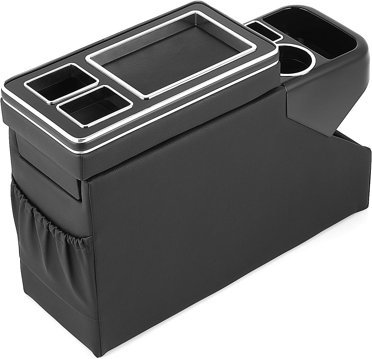 Middenconsole met Opbergvakken & USB - Zwart Lederlook (30% Korting)