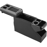 Middenconsole met Opbergvakken & USB - Zwart Lederlook (30% Korting)