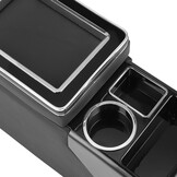 Middenconsole met Opbergvakken & USB - Zwart Lederlook (30% Korting)