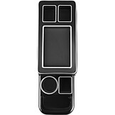 Middenconsole met Opbergvakken & USB - Zwart Lederlook (30% Korting)