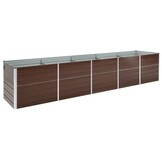 Verhoogde Plantenbak 400x80x77 cm Staal Bruin - 35% Korting!