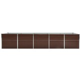 Verhoogde Plantenbak 400x80x77 cm Staal Bruin - 35% Korting!