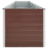 Verhoogde Plantenbak 400x80x77 cm Staal Bruin - 35% Korting!