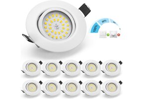 10x LED Inbouwspots Gr4tec 5.5W Dimbaar - Neutraal Wit - 34% Korting