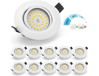 10x LED Inbouwspots Gr4tec 5.5W Dimbaar - Neutraal Wit - 34% Korting