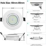 10x LED Inbouwspots Gr4tec 5.5W Dimbaar - Neutraal Wit - 34% Korting
