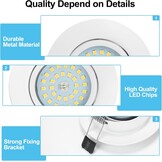 10x LED Inbouwspots Dimbaar - 5.5W Neutraal Wit - Mat Wit - 29% Korting