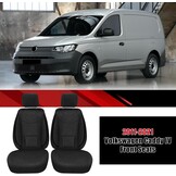 VW Caddy Autostoelhoezen Voorstoelen Zwart (2011-2021) - 29% Korting
