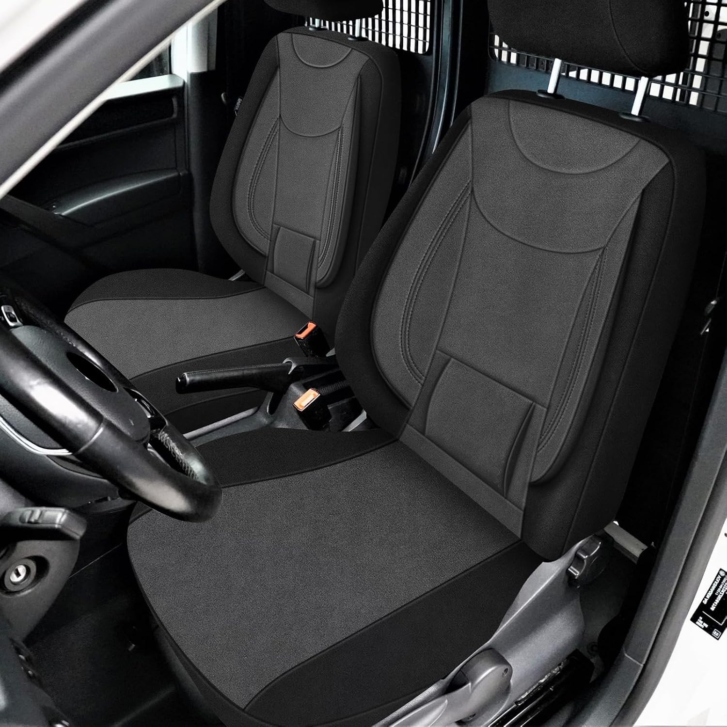 VW Caddy Autostoelhoezen Voorstoelen Zwart (2011-2021) - 29% Korting