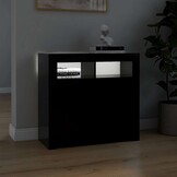 Zwart Dressoir met LED-verlichting 80x35x75 cm (59% Korting)