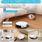 Tikom Robotstofzuiger G8000 Pro - 4500 Pa, 2-in-1, Wifi, Wit - 59% Korting!