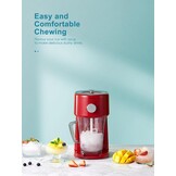 Reemix Slushy Maker Ice Shaver, slush-ijsmachine, 3 bedrijfsmodi voor grof en fijn ijs, roestvrijstalen messen, veiligheidssluiting (rood)