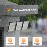 LED Breedstraler voor parkeerplaatsen & sportvelden 600W 60000 Lumen 6000K Daglichtwit IP66 Waterbestendig Zwart 3-kops draaibaar & kantelbaar