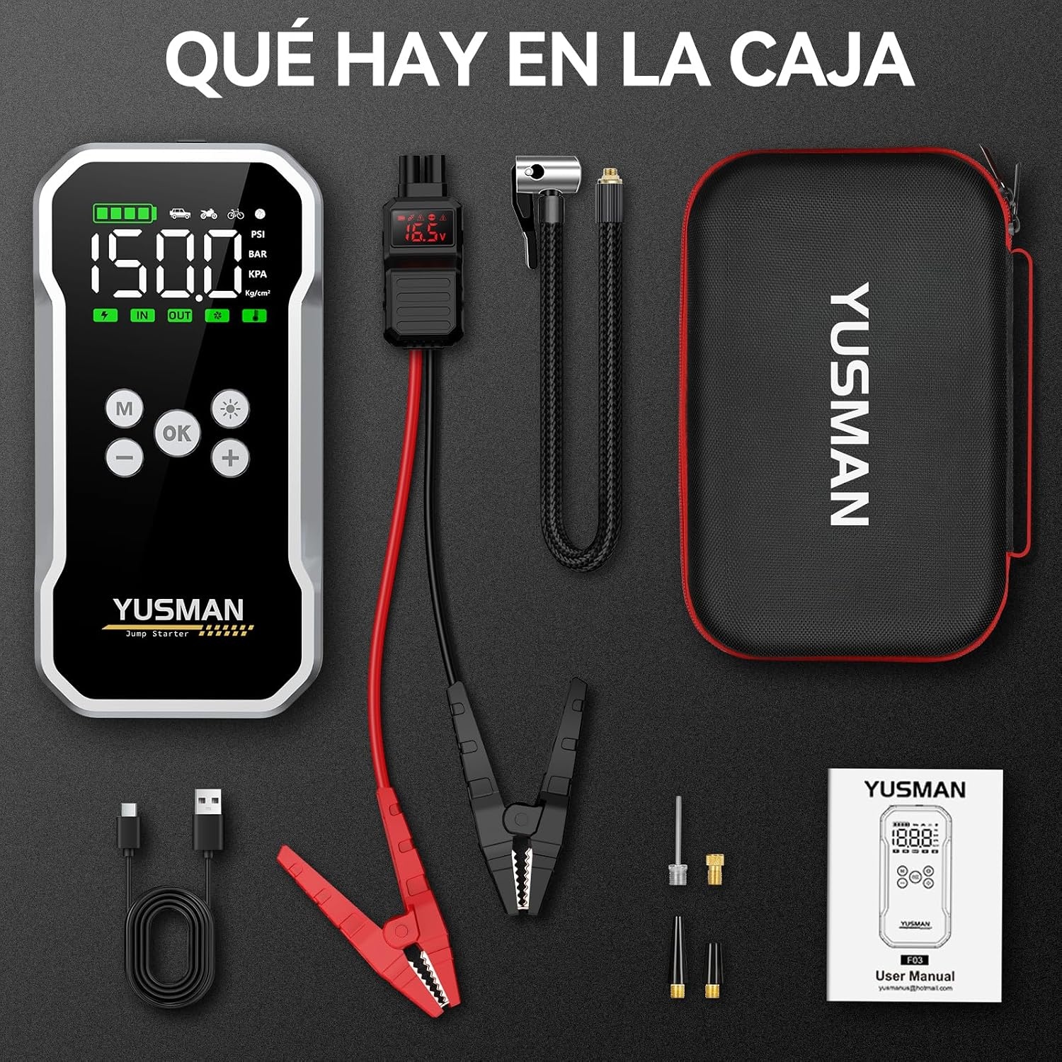 YUSMAN Auto starthulp powerbank F03 GES