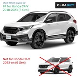 CLIM ART Winddeflector voor/compatibel met Honda CR-V 18-23 - Tape on 4 st