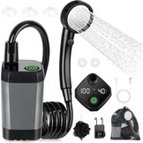 Draagbare Campingdouche Waterdicht | Oplaadbaar 6000 mAh | Intelligent Display | 4 Modi | Voor Buiten & Camping