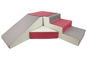 Schuimglijbaan 40 cm Wit/Grijs/Paars - Speelse Modulaire Bouwstenen