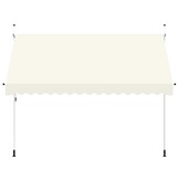 vidaXL Luifel handmatig uittrekbaar 350 cm crème