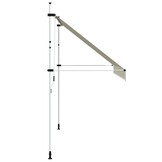 vidaXL Luifel handmatig uittrekbaar 350 cm crème
