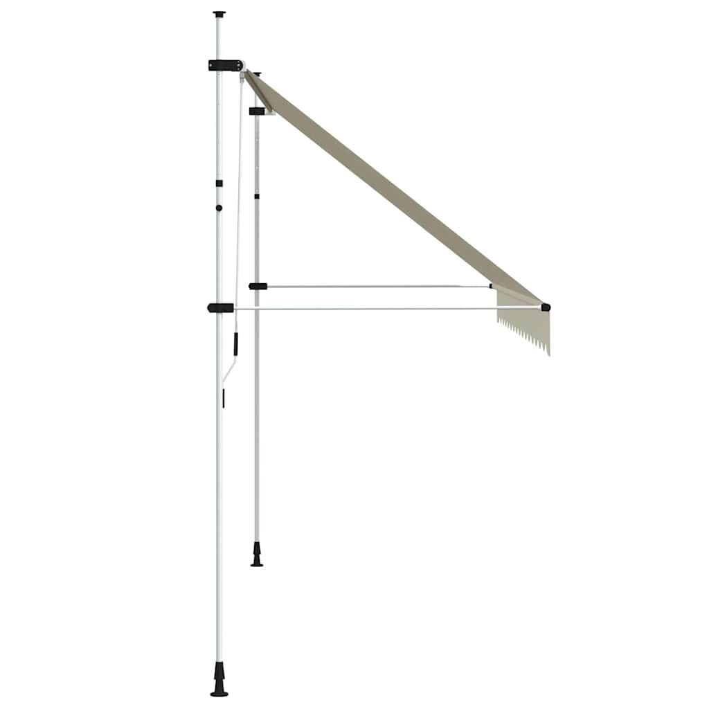 vidaXL Luifel handmatig uittrekbaar 350 cm crème