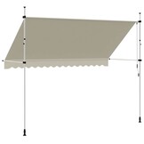 vidaXL Luifel handmatig uittrekbaar 350 cm crème