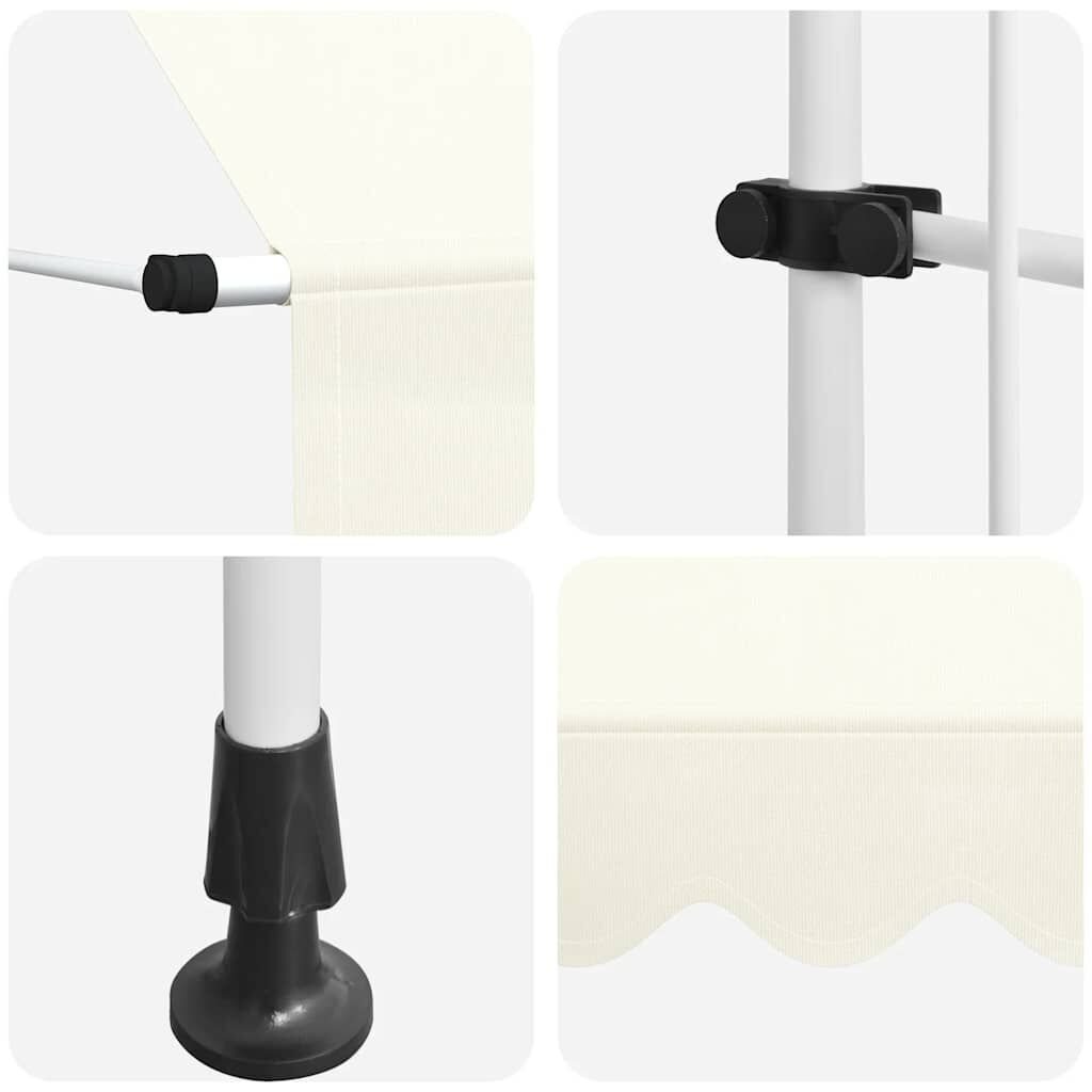 vidaXL Luifel handmatig uittrekbaar 350 cm crème