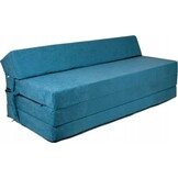 Opvouwbaar matras met hoofdkussen - Wasbare hoes - 200cm x 120cm x 10cm - Petrol