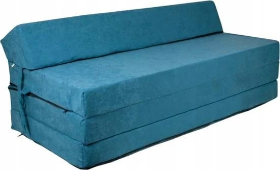 Opvouwbaar matras met hoofdkussen - Wasbare hoes - 200cm x 120cm x 10cm - Petrol