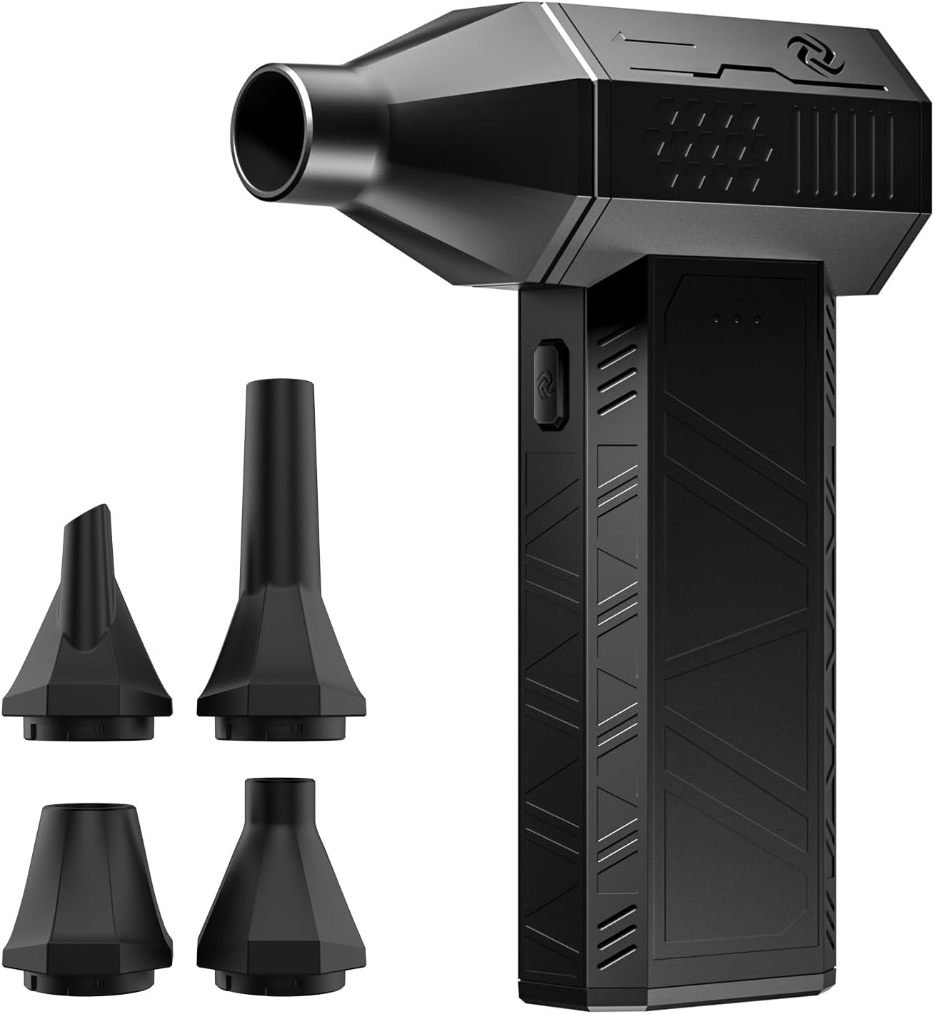 Elektrische stofblazer, 110.000 tpm, elektrische luchtblazer, 3 snelheden instelbare mini-blazer met accu, draadloze turbo-ventilator voor pc, toetsenbord, auto, dierenharen, outdoor en huis