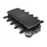 Princess Gourmet Set XL 162650 - Raclette 10 persons - Grill & Baking tray - Large 49x21cm - 2 meter cord - Adjustable thermostat - 1500W - Black - 10 pans