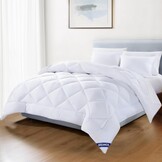 Dreamzie microvezeldekbed 200x220 cm, gematigd dekbed met polyester vulling voor 4 seizoenen, 300 gsm, 2 personen
