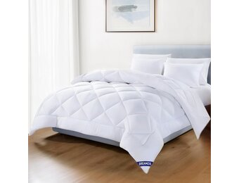 Dreamzie microvezeldekbed 200x220 cm, gematigd dekbed met polyester vulling voor 4 seizoenen, 300 gsm, 2 personen