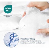 Dreamzie microvezeldekbed 200x220 cm, gematigd dekbed met polyester vulling voor 4 seizoenen, 300 gsm, 2 personen