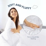 Dreamzie microvezeldekbed 200x220 cm, gematigd dekbed met polyester vulling voor 4 seizoenen, 300 gsm, 2 personen
