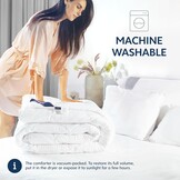 Dreamzie microvezeldekbed 200x220 cm, gematigd dekbed met polyester vulling voor 4 seizoenen, 300 gsm, 2 personen