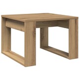 vidaXL Bijzettafel 50x50x35 cm bewerkt hout artisanaal eikenkleurig