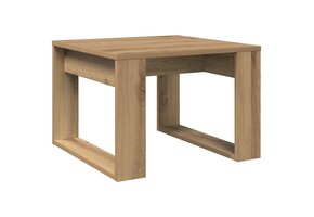 Bewerkt Hout Bijzettafel Artisanaal Eikenkleurig - 34% Korting