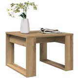 vidaXL Bijzettafel 50x50x35 cm bewerkt hout artisanaal eikenkleurig