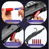 Yumuşak Köpük Mermi Patlatma Oyuncağı, Colliford Oyuncak Tabancası, Yumuşak Kurşun Atış Oyuncağı, Kabuk Çıkartmalı Köpük Blaster, Köpük Dart Blaster (SPAS 12) (Siyah)
