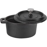 Nederlandse Oven Dubbele Traditionele Stijl Verdikte Ergonomische Handvat Isolatie Gietijzeren Kookpot met Deksel Braadpan Kookgerei voor Thuis Keuken(20CM)