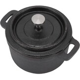 Nederlandse Oven Dubbele Traditionele Stijl Verdikte Ergonomische Handvat Isolatie Gietijzeren Kookpot met Deksel Braadpan Kookgerei voor Thuis Keuken(20CM)