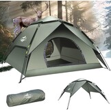 Campingtent, automatische onmiddellijke tent voor 2-3 personen, pop-up, dubbellaags, waterdicht en winddicht, ultralichte koepeltent, uv-bescherming, eenvoudige installatie voor trekking, gezinnen,