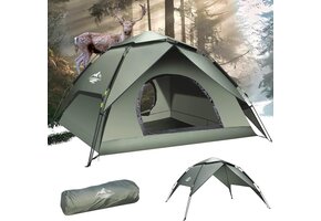 Pop-up Campingtent 2-3p - Waterdicht & Winddicht - 34% Korting