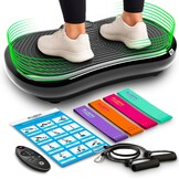 Bluefin Fitness Ultra Slim Power Trilplaat | Innovatieve Vibro Shaper | 5 Programma's + 180 Niveaus | Full Body Workout | Geruisloze Home Fitness | Makkelijk op te bergen | Strak & Compact Ontwerp