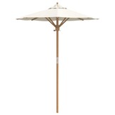 VidaXL Tuinparasol Bamboe Crèmewit 150x150x210 cm - 41% Korting!